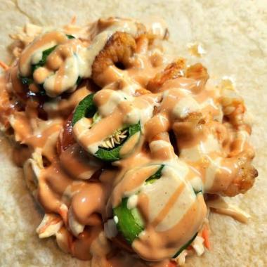Shrimp Suya Wrap