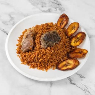Jollof Rice with Plaintain
